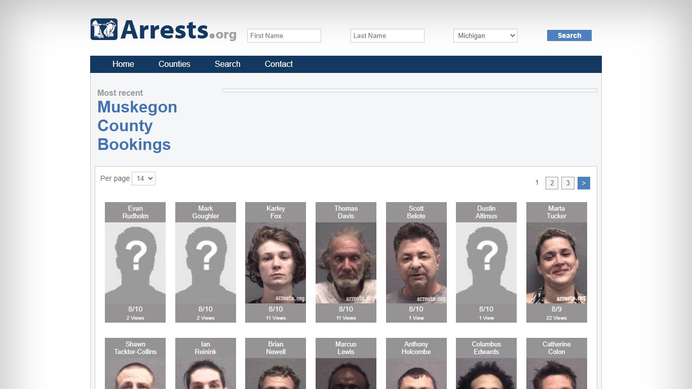 Muskegon County Arrests and Inmate Search