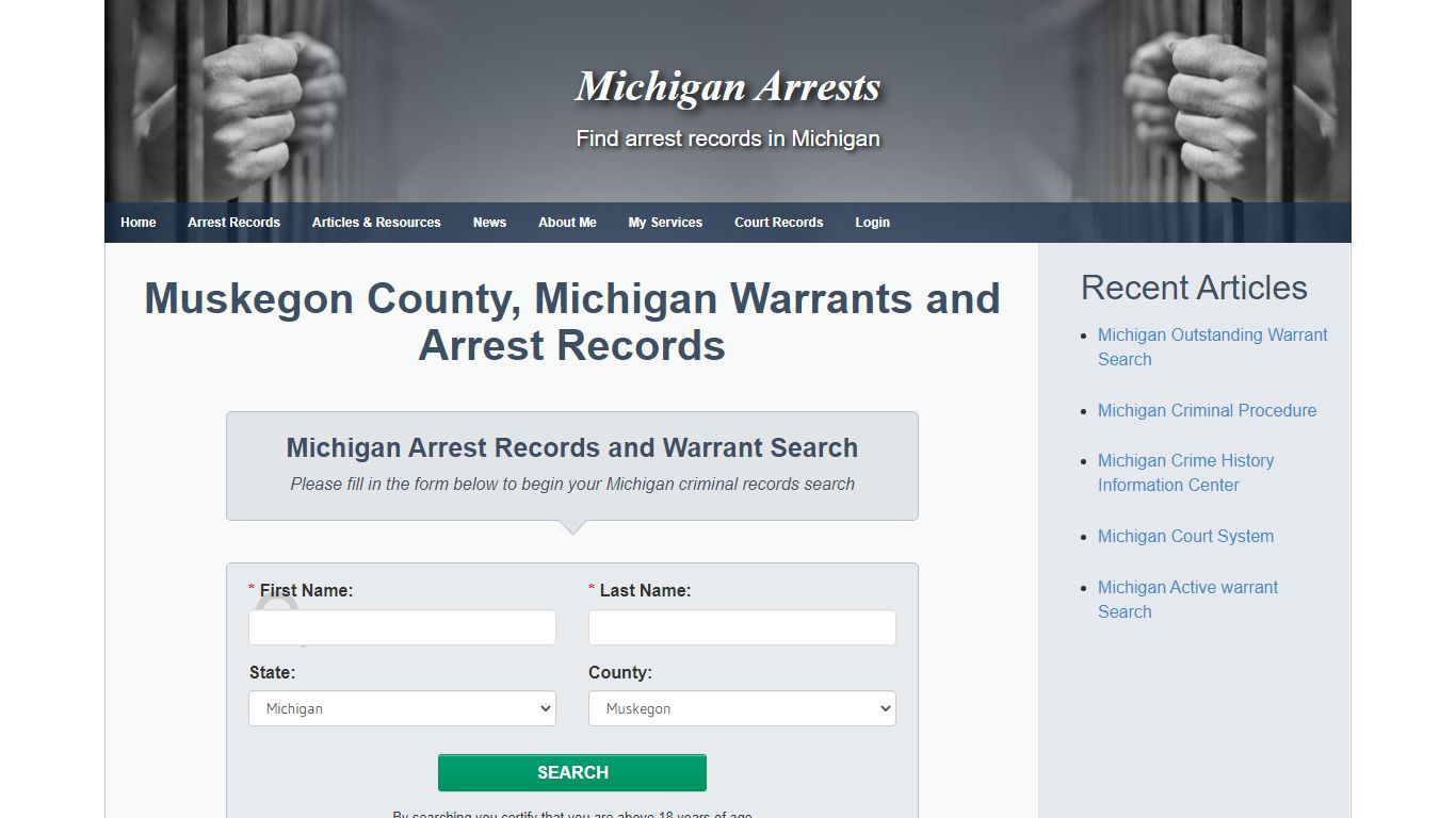 Muskegon County, Michigan Warrants and Arrest Records ...