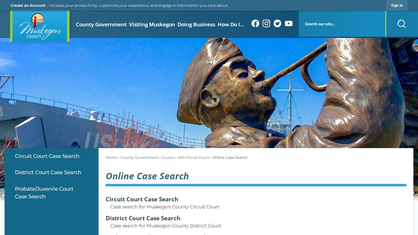 Online Case Search | Muskegon County, MI